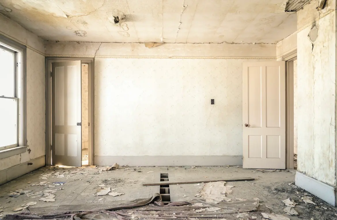 Waste disposal crew managing a cleanout project in City of Orange