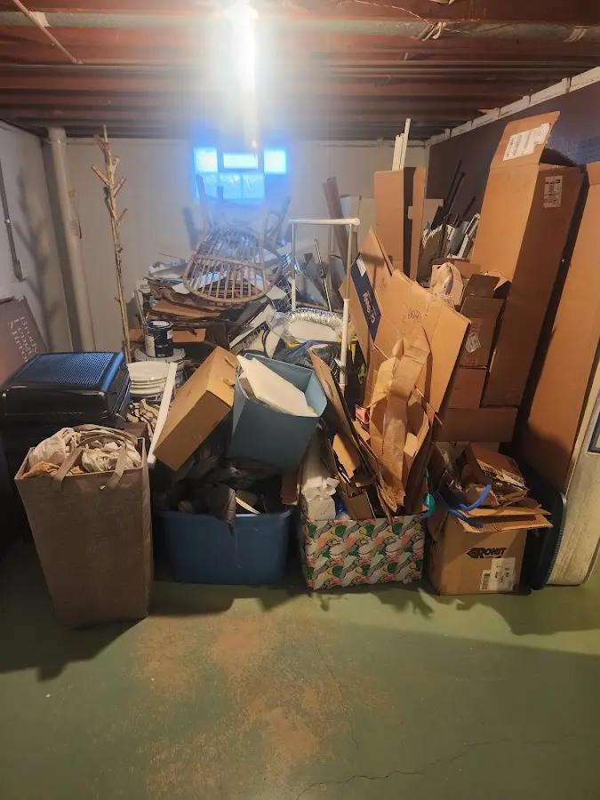 Roll-off dumpster container at job site for 40 Yard Dumpster Rental in City of Orange